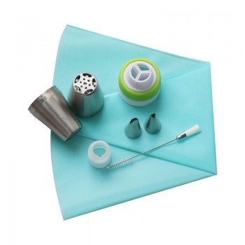7/8/9 PCS Pastry Nozzles And Coupler Icing Piping Tips Sets Stainless Steel Rose Cream Bakeware Cupcake Cake Decorating