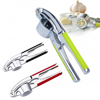 ROSENICE Garlic Press Ginger Press Mincer Crusher Chopper Garlic Press Crusher with Walnut Open Tools