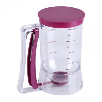 900mL Manual Batter Dispenser Cupcake Pancake Waffle Measuring Cup Kitchen Baking Tool a