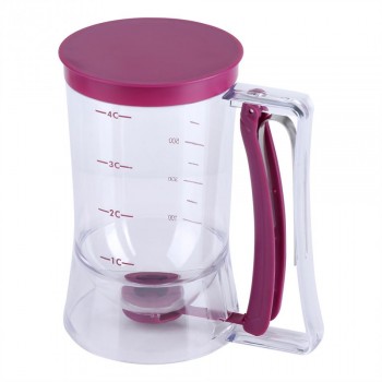 900mL Manual Batter Dispenser Cupcake Pancake Waffle Measuring Cup Kitchen Baking Tool a