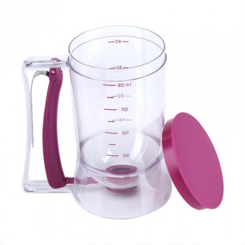 900mL Manual Batter Dispenser Cupcake Pancake Waffle Measuring Cup Kitchen Baking Tool a