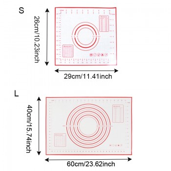 BAKINGCHEF Silicone Baking Mat Pizza Dough Maker Pastry Kitchen Gadgets Cooking Tools Utensils Bakeware Kneading Accessories Lot