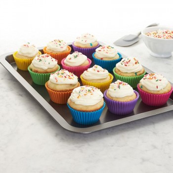 5PCS Silicone Cupcake Circle Heart Star Flower Shapes Jelly Pudding mold 7*3 cm Cake Tool Kitchen Accessories QC5643