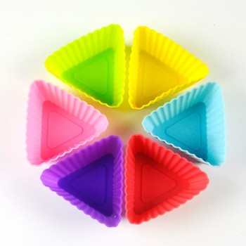 5PCS Silicone Cupcake Circle Heart Star Flower Shapes Jelly Pudding mold 7*3 cm Cake Tool Kitchen Accessories QC5643