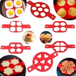 4 Holes 7 Holes Pancake Silicone Mold Circular Fried Egg Mold Nonstick Flip Pancake Maker Omelette Egg Forms Ring Mold Egg Tools