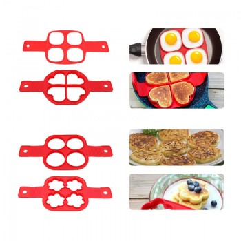 4 Holes 7 Holes Pancake Silicone Mold Circular Fried Egg Mold Nonstick Flip Pancake Maker Omelette Egg Forms Ring Mold Egg Tools