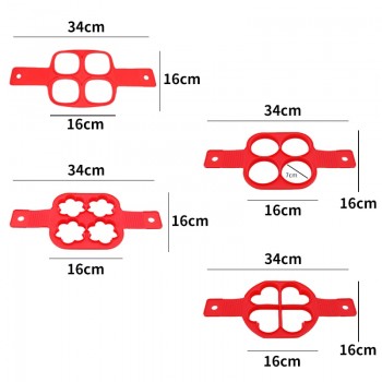 4 Holes 7 Holes Pancake Silicone Mold Circular Fried Egg Mold Nonstick Flip Pancake Maker Omelette Egg Forms Ring Mold Egg Tools