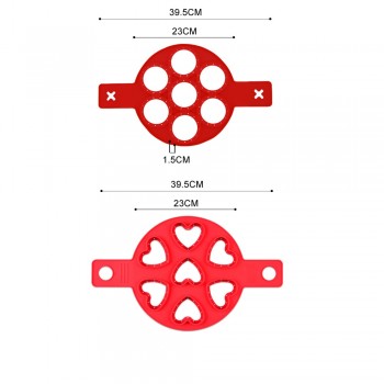 4 Holes 7 Holes Pancake Silicone Mold Circular Fried Egg Mold Nonstick Flip Pancake Maker Omelette Egg Forms Ring Mold Egg Tools