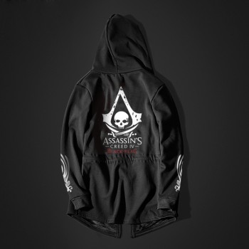 Autumn Winter Hoodies Men Long Sleeve Sweatshirts Black Cloak Shawl Outwear Streetwear Style Hooded Mens Plus
