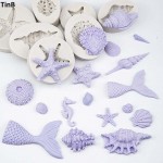 3D Mermaid Tail  Silicone Molds Shell Starfish Soap Mold Cake Decoration Sugar Craft Tools Candle Moulds DIY Craft Fondant Molds