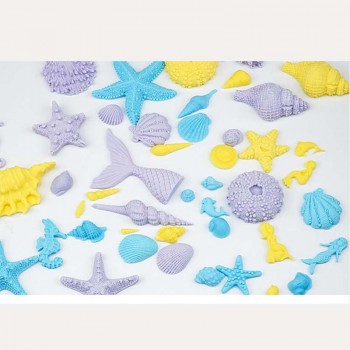 3D Mermaid Tail  Silicone Molds Shell Starfish Soap Mold Cake Decoration Sugar Craft Tools Candle Moulds DIY Craft Fondant Molds