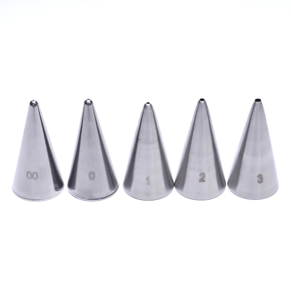 5Pcs/set Round Icing Piping Nozzles Baking Pastry Tip Tool Sugarcraft Fondant Biscuit Cake Decorating Bakeware Dessert Cake Tool
