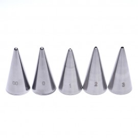 5Pcs/set Round Icing Piping Nozzles Baking Pastry Tip Tool Sugarcraft Fondant Biscuit Cake Decorating Bakeware Dessert Cake Tool