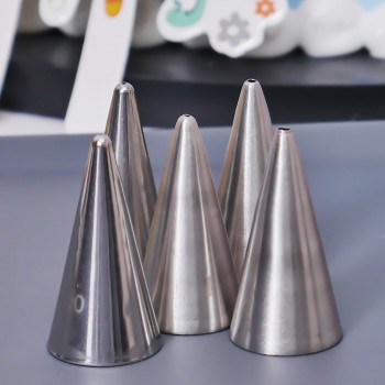 5Pcs/set Round Icing Piping Nozzles Baking Pastry Tip Tool Sugarcraft Fondant Biscuit Cake Decorating Bakeware Dessert Cake Tool