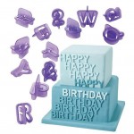 40 Pcs Alphabet Letter Number Fondant Cake Biscuit Baking Mould Cookie Cutters and  stamps