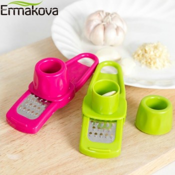ERMAKOVA ABS Garlic Press Peeler Grater Ginger Garlic Grinding Grater Microplaner Planer Chopper Crush Cutter Slicer
