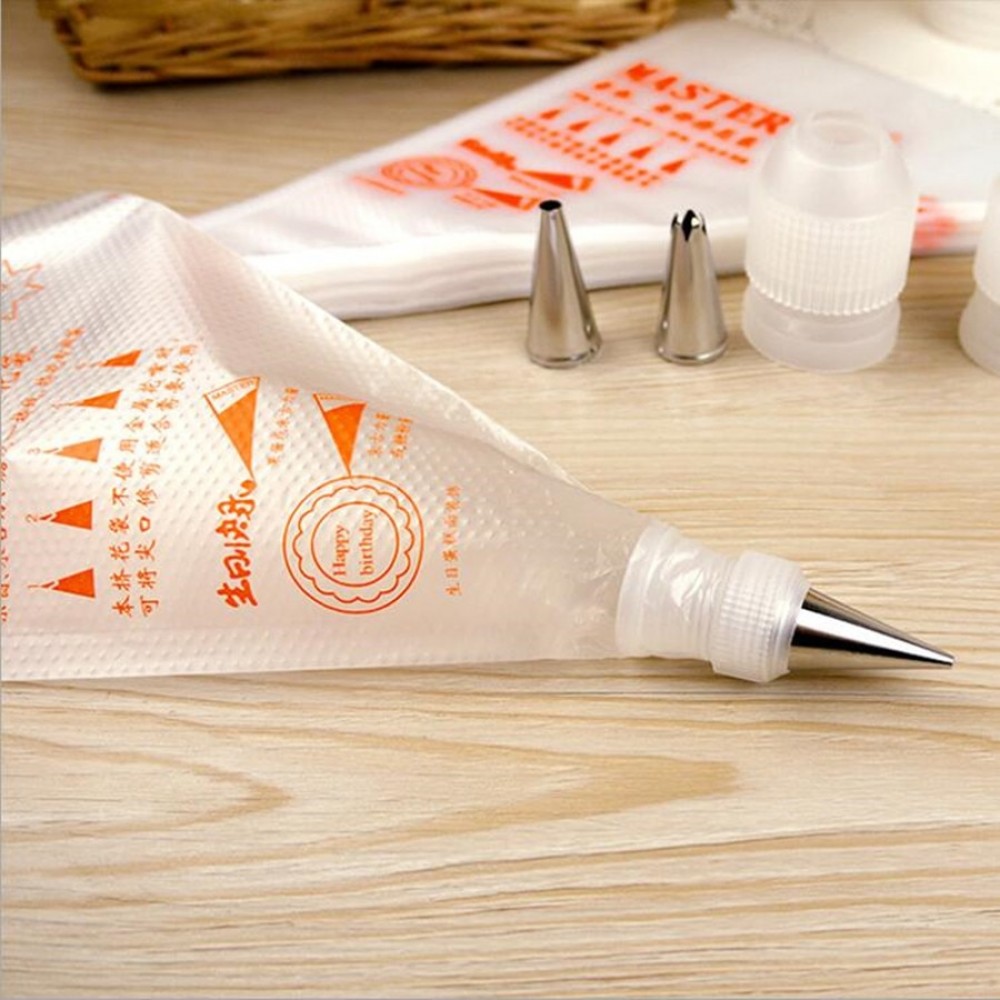 10Pcs/bag Disposable Piping bag Icing Nozzle Fondant Cake Decorating Pastry Tips Tools Small Size  cake tools
