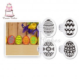 New Arrival Easter Stencil for Cookies and Cupcake Decoration Fondant Cake Stencil Plastic Template Decorating Tools Bakeware
