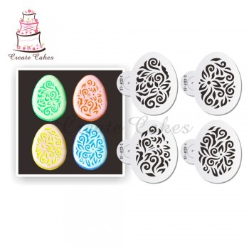 New Arrival Easter Stencil for Cookies and Cupcake Decoration Fondant Cake Stencil Plastic Template Decorating Tools Bakeware