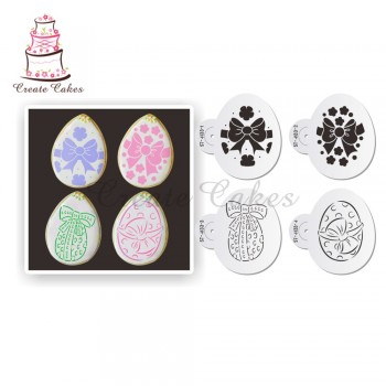 New Arrival Easter Stencil for Cookies and Cupcake Decoration Fondant Cake Stencil Plastic Template Decorating Tools Bakeware
