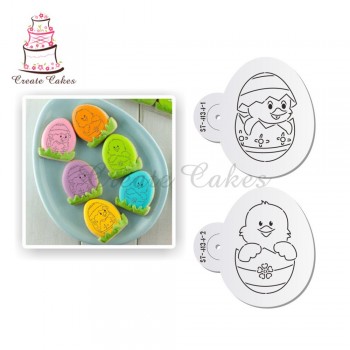 New Arrival Easter Stencil for Cookies and Cupcake Decoration Fondant Cake Stencil Plastic Template Decorating Tools Bakeware