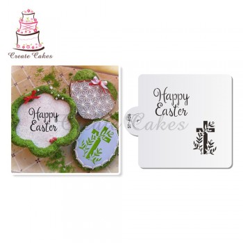 New Arrival Easter Stencil for Cookies and Cupcake Decoration Fondant Cake Stencil Plastic Template Decorating Tools Bakeware
