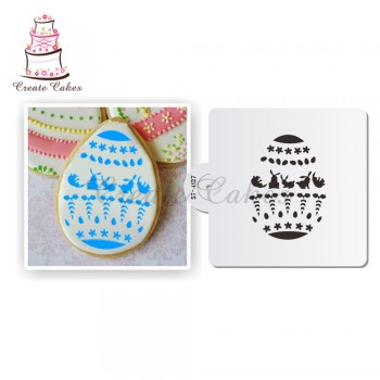 New Arrival Easter Stencil for Cookies and Cupcake Decoration Fondant Cake Stencil Plastic Template Decorating Tools Bakeware