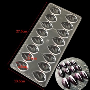 New Arrival Clear Hard Chocolate Maker Polycarbonate PC DIY 21 Diamond Candy Mold Mould Wholesale Free Shipping