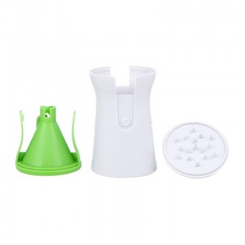 GOONBQ 1 pc  Spiral Funnel Vegetable Grater ABS+Stainless Steel Carrot Cucumber Slicer Chopper Vegetable Spiral Blade Cutter