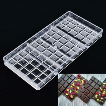 Semi Sphere Shell Diamond Cube Chocolate Mould PC Chocolate Bar Mold Half Ball Plastic Candy Maker Mold Bakeware Rectangle