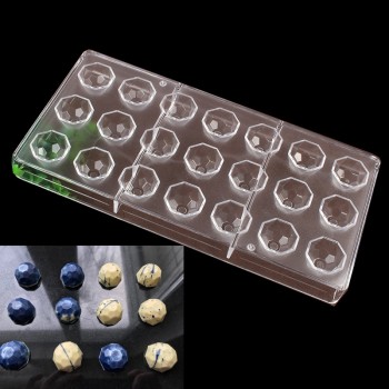 Semi Sphere Shell Diamond Cube Chocolate Mould PC Chocolate Bar Mold Half Ball Plastic Candy Maker Mold Bakeware Rectangle