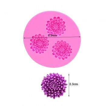 chrysanthemum Sunflower flower Candle Moulds handmade soap mold cake decorating tools DIY fondant cookies silicone mold T1164