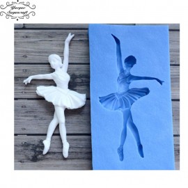 Yueyue Sugarcraft Dancer Silicone mold fondant mold cake decorating tools chocolate gumpaste mold