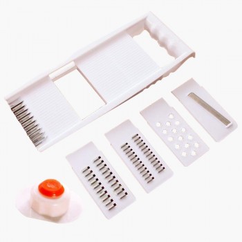 5 In 1 Multifunction Stainless Steel Vegetable Grater Slicing Mandoline Vegetable Cutter Adjustable Carrot Grater Onion Dicer