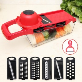 Multi-function Plastic Slicer Vegetable Cutter with Stainless Steel Blade Manual Potato Peeler Carrot Grater
