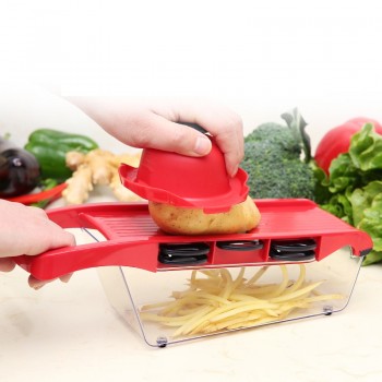 Multi-function Plastic Slicer Vegetable Cutter with Stainless Steel Blade Manual Potato Peeler Carrot Grater