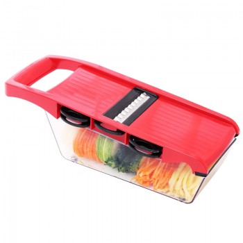Multi-function Plastic Slicer Vegetable Cutter with Stainless Steel Blade Manual Potato Peeler Carrot Grater