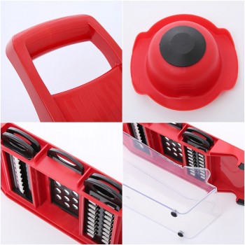 Multi-function Plastic Slicer Vegetable Cutter with Stainless Steel Blade Manual Potato Peeler Carrot Grater