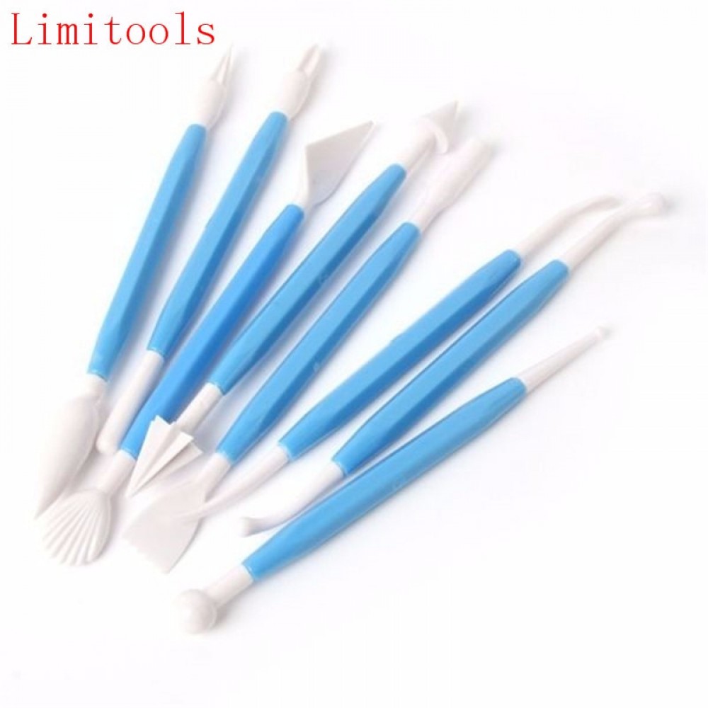 8pcs/Lot 16 Patterns Fondant Cake Decorating Flower Sugar Craft Modelling Tools Clay Fondant Cake Decorating Tool Free Shipping