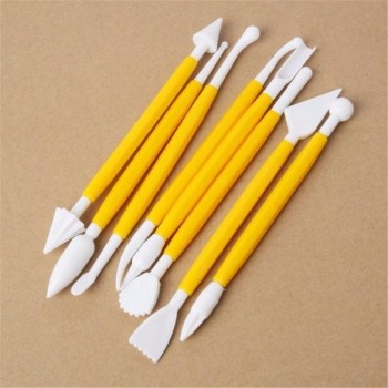 8pcs/Lot 16 Patterns Fondant Cake Decorating Flower Sugar Craft Modelling Tools Clay Fondant Cake Decorating Tool Free Shipping