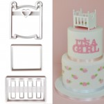 Birthday party DIY fondant molds cutters embosser Girls Boys baby cot Sugar craft moulds Cake dessert Decoration bakeware tools