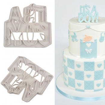 Birthday party DIY fondant molds cutters embosser Girls Boys baby cot Sugar craft moulds Cake dessert Decoration bakeware tools