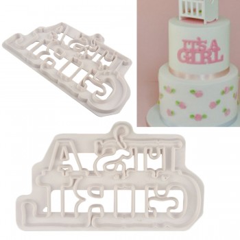 Birthday party DIY fondant molds cutters embosser Girls Boys baby cot Sugar craft moulds Cake dessert Decoration bakeware tools