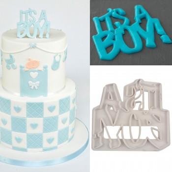 Birthday party DIY fondant molds cutters embosser Girls Boys baby cot Sugar craft moulds Cake dessert Decoration bakeware tools