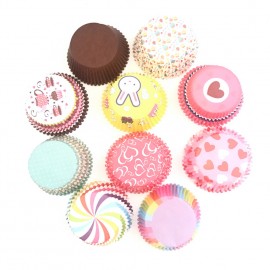 100pcs/set Colorful Paper Cake Cup Paper Cupcake Liner Baking Muffin Box Cup Case Party Tray Cake Mold Pastry Decorating Tools