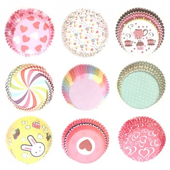 100pcs/set Colorful Paper Cake Cup Paper Cupcake Liner Baking Muffin Box Cup Case Party Tray Cake Mold Pastry Decorating Tools