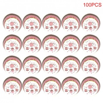 100pcs/set Colorful Paper Cake Cup Paper Cupcake Liner Baking Muffin Box Cup Case Party Tray Cake Mold Pastry Decorating Tools