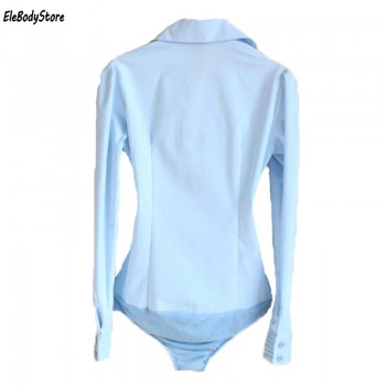 Body Shirt Women Blouses Blusas Blusa Casual Blouse Shirts 2018 White Black Blue Long Sleeve Tops Bodysuit Clothing