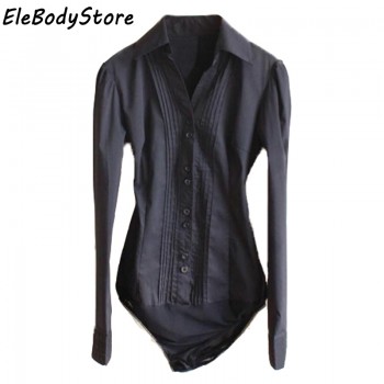 Body Shirt Women Blouses Blusas Blusa Casual Blouse Shirts 2018 White Black Blue Long Sleeve Tops Bodysuit Clothing