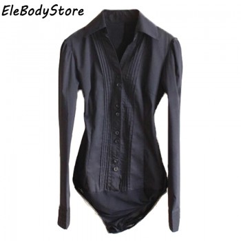 Body Shirt Women Blouses Blusas Blusa Casual Blouse Shirts 2018 White Black Blue Long Sleeve Tops Bodysuit Clothing